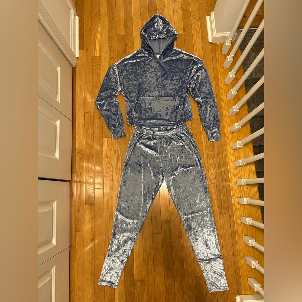 Spyder Women’s Crushed Velvet Hoodie and Joggers Set